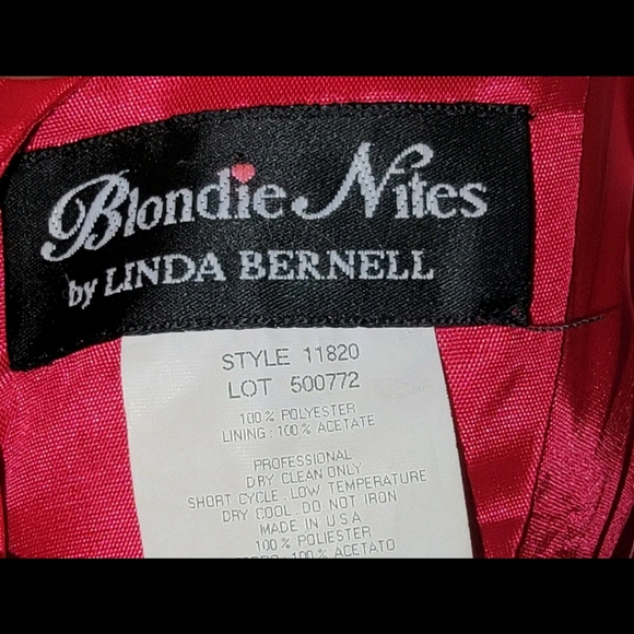 Y2K 90s Blondie Nite Barbicore Fairycore Pink Shimmer Rhinestone Prom Dress Sz 3 - Picture 4 of 4